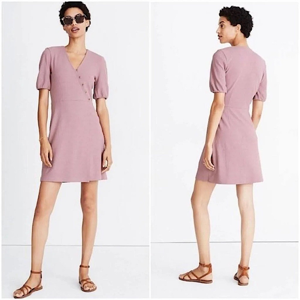 NWT Madewell Cross-Front Button Dress